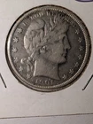 1901 Silver Barber Half Dollar