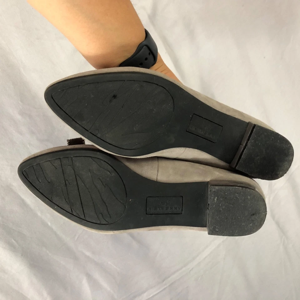 ANNE KLEIN MUJER KEANA GRIS GAMUZA PUNTIAGUDA ZAPATOS PLANOS Talla 7.5M Business Preppy Foto 4 de 4