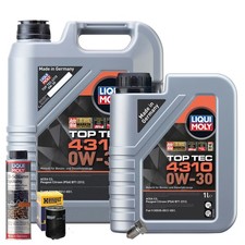 Motoröl 0W30 LIQUI MOLY 6L+HENGST Ölfilter+Ölschlammspülung+Ölablassschraube