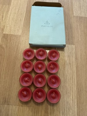 Partylite Teelichter 12 Stück Apple Orchard rot