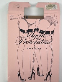 Agent Provocateur Whip Me Champagne Black Hold Ups XS + 6 Bonus Pairs Lot