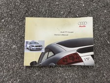 Genuine Audi TT Mk1 Owners Manual*Handbook*150*180*190*225bhp**98-06*VGC