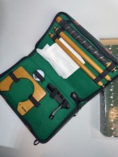 New Indoor Executive Golf Putter Set Travel Kit in Carry Case Wooden Cup 2 Balls