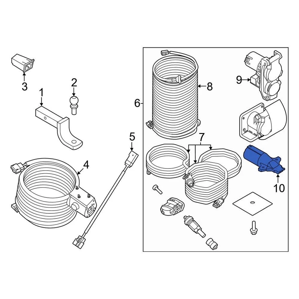 For Ford Flex 2009-2019 Ford F4TZ14489M Trailer Hitch Adapter Foto 2 de 2
