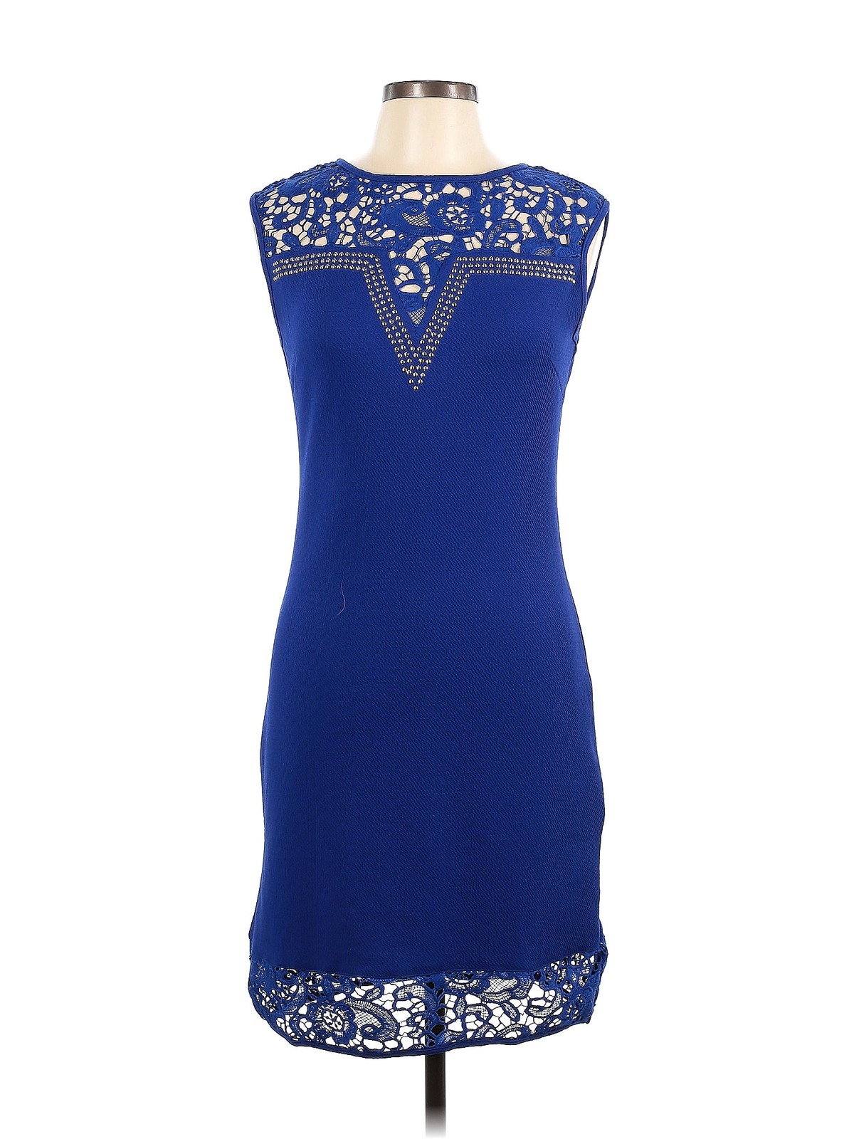 Elegant White Mark Women's Blue Cocktail Party Dress-image