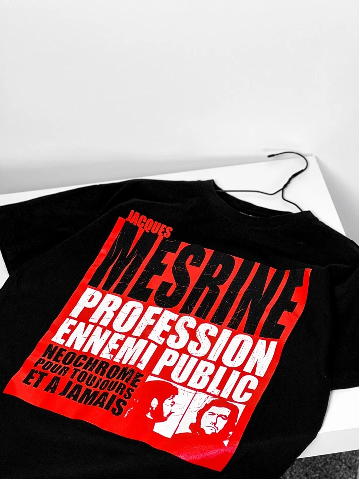 T-shirt noir homme logo Jacques Mesrine / taille Medium - Photo 2/4