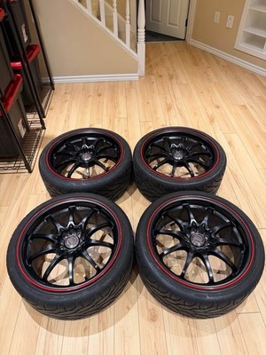 VOLK Racing CE28N 18x8.5 +52 Flat Black Time Attack Rims 5x114.3 *RIMS ONLY*