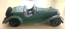1950's Hubley Kiddie Toy #485 MG-TD Roadster Green 9" Diecast Metal Fast Shippin