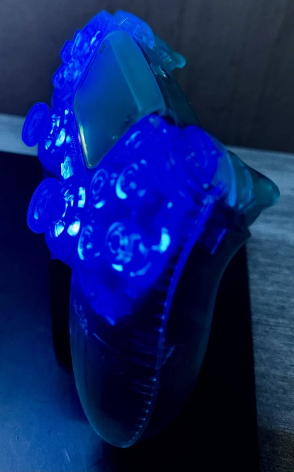 透明蓝色 Dualsense 无线改装控制器适用于 PS5 LED+Clicky+TMR — 第 4/4 张图片