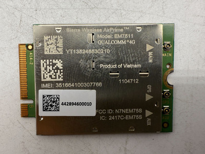 Sierra Wireless em7511 WWAN Cellular Gobi Card Cat-12 - 4G LTE FZ-55 ToughBooks