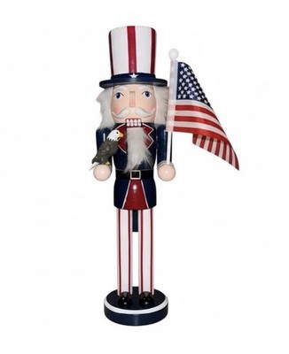 Uncle Sam Nutcracker 18  Patriotic USA Flag 4th of July 250th Anniversary NWT