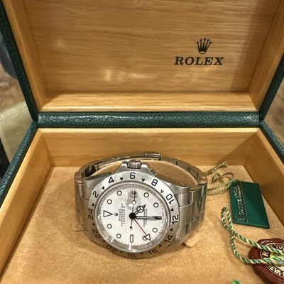 Rolex Explorer II 16570 White Polar Dial 40mm Watch BOX/PAP Un-polished Serial Y - Image 1 of 4