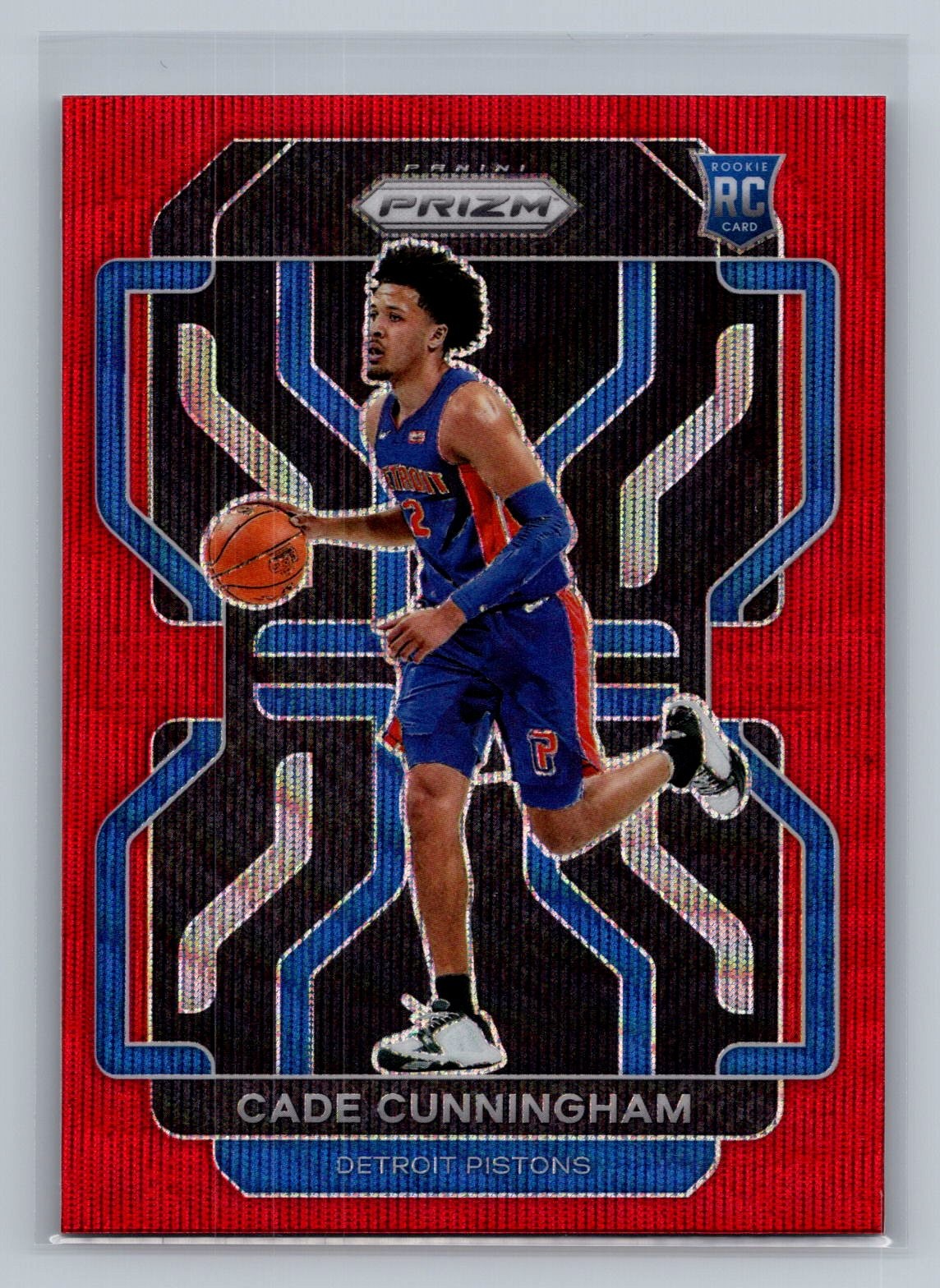 Cade Cunningham 2021-22 Panini Prizm #282 Ruby Red Wave Rookie RC