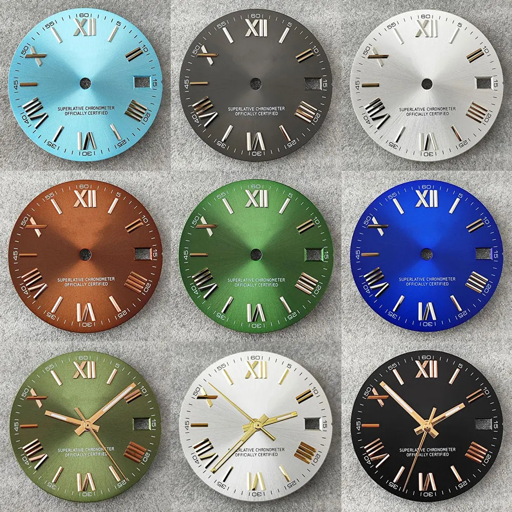 28.5mm Roman Dial S Dial Modified Dial for NH35/NH36 Automatic Movement Watch