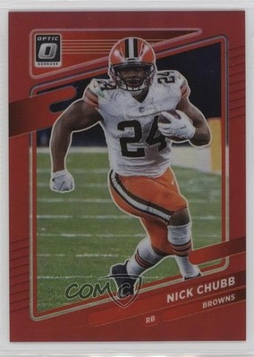 2021 Panini Donruss Optic Red Prizm 61/99 Nick Chubb #141 1g5d