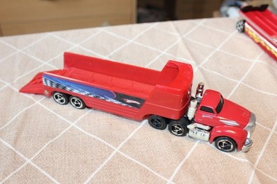 Hot Wheels 2001 Matchbox Convoy US Truck, Flatbedtrans, M8750, Rarität ~1/64 rot
