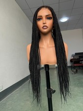 26inch human  synthetic mixed hd full lace Wig with curly hairline