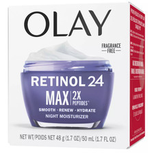 Olay Retinol Max Night Moisturizing Cream   Fragrance-Free   1.7 FL OZ   New