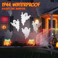 Halloween Projector Lights, Rotating Ghost Projector Halloween, Waterproof Outdo