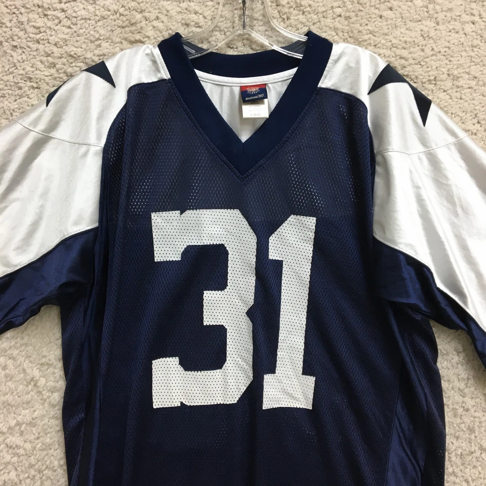 Camiseta deportiva Reebok de los Dallas Cowboys grande azul adulto NFL #31 Roy Williams fútbol americano para hombre Foto 2 de 4