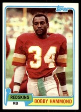 1981 Topps #451 Bobby Hammond Washington Redskins Card