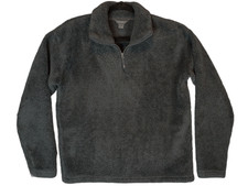 Eddie Bauer Women's XS Sherpa Fleece 1/4 Zip Dark Green Pullover Warm Cozy Layer