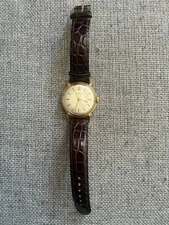 Vintage LeCoultre Manual Wind Watch 1940s-50s Classic Swiss Elegance Leather Str