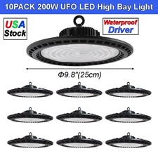 2-10 Pack 200W Commercial Industrial Warehouse Factory Shop GYM High Bay Lights