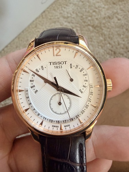 Tissot Tradition Calendario Perpetuo T0636373603700, cristal de zafiro, hecho en Suiza