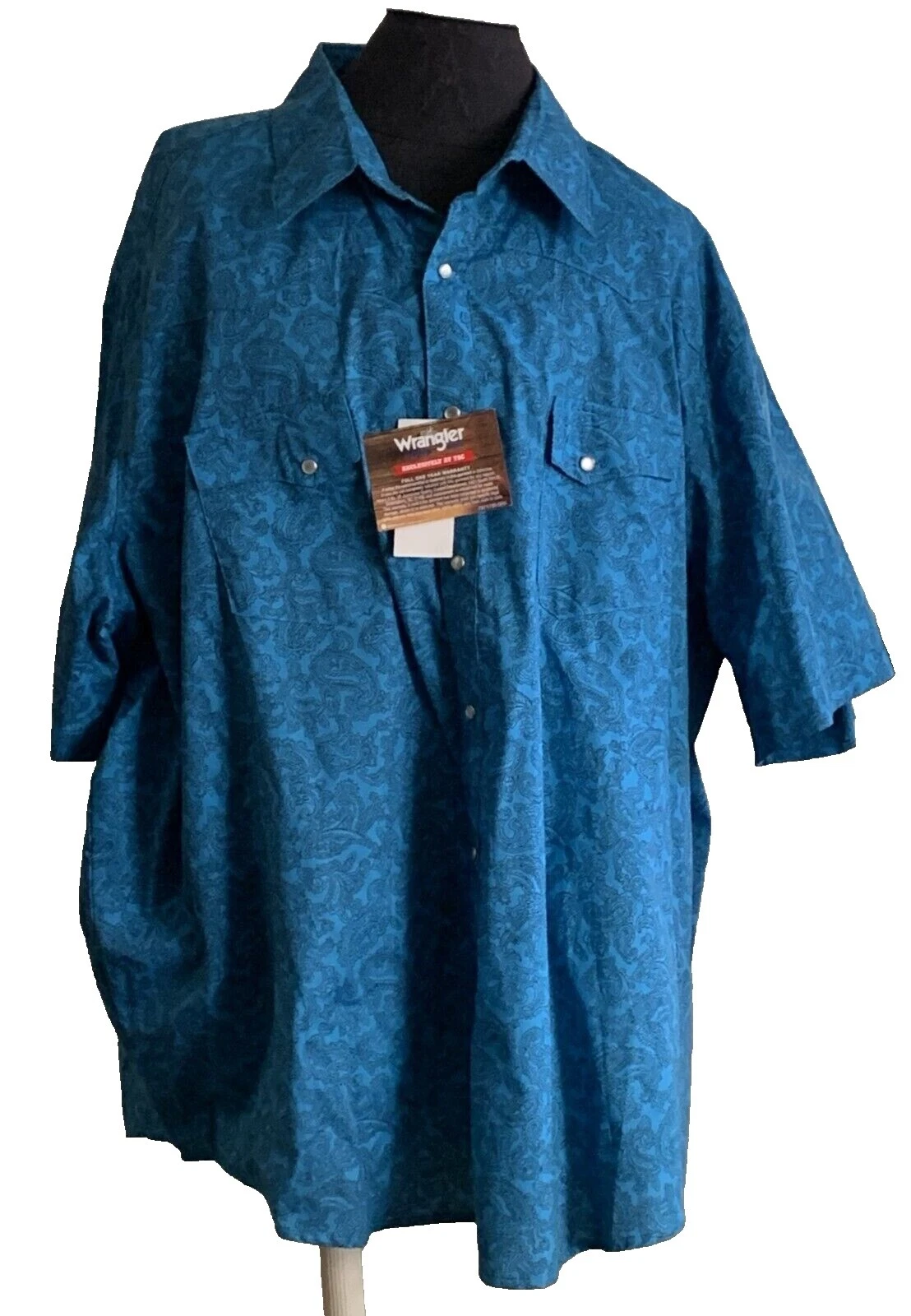 Paisley Algodón Wrangler Camisas Informal Con Botones para hombres