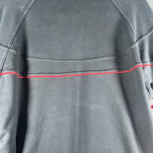 Air Jordan Men's Jacket Medium Cotton Black Raglan Sleeve Mock Neck Quarter Zip - Picture 11 of 13