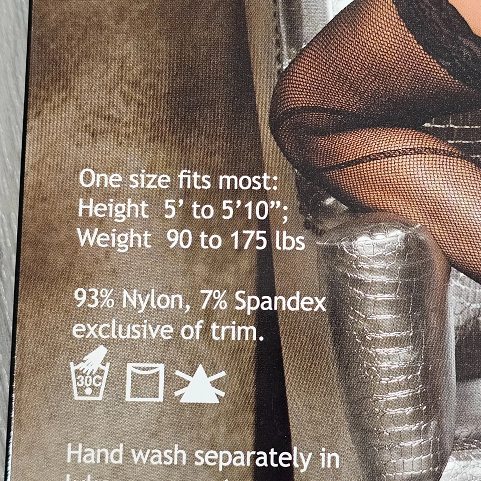 Medias Shirley of Hollywood negras de encaje con arco envolvente falso OS Foto 3 de 4