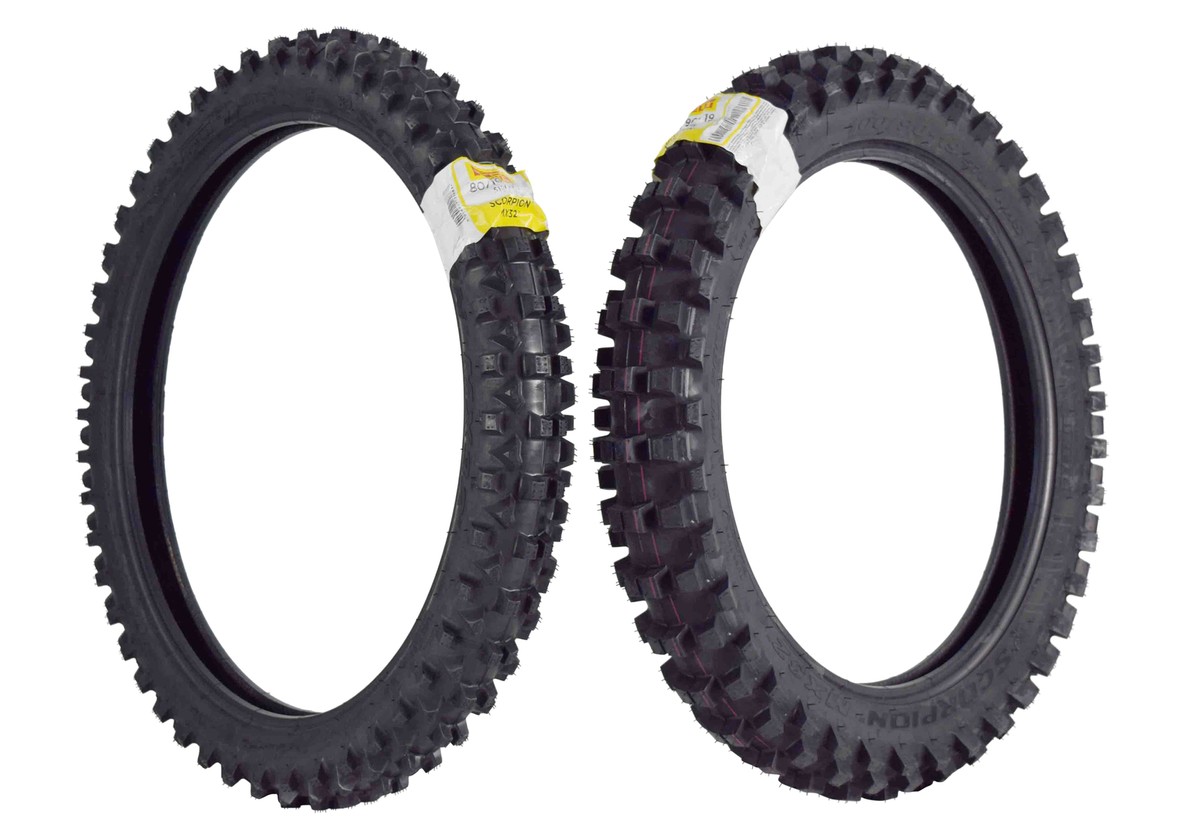 Pirelli Scorpion MX32 Mid Soft 80/100-21 F 100/90-19 R Dirt Bike Tires Set