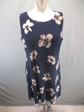 TOMMY HILFIGER Size 10 Womens Floral Round Neck Sleeveless Short Shift Dress 054