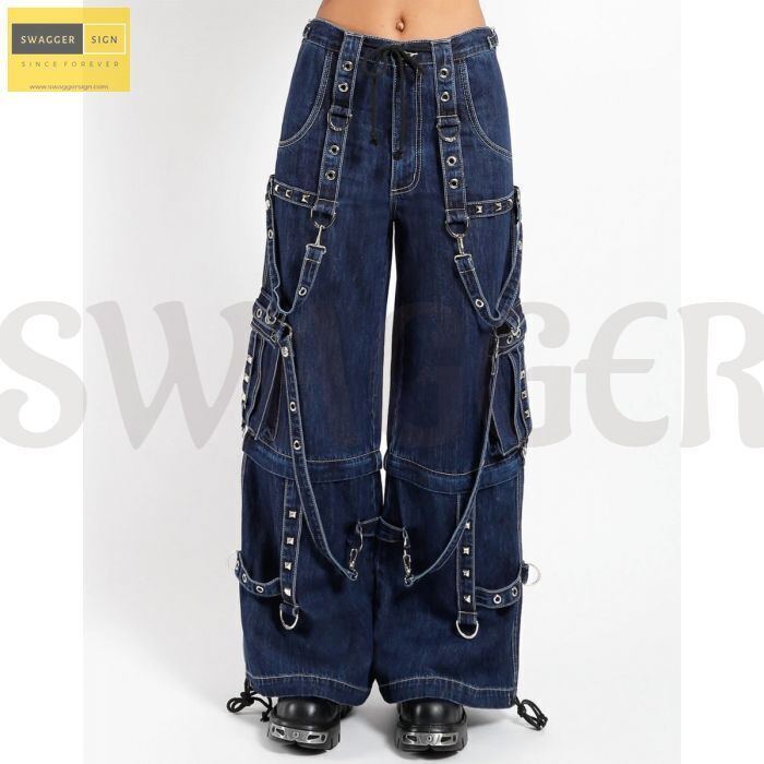 Niepce Inc Black Japanese Stretwear Cyberpunk Men's Techwear Cargo Pants  with Straps - Walmart.com