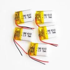 Lots 5pcs 3.7V 70mAh 401420 LiPo Li Polymer Rechargeable Battery For Camera Mp3