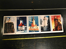 Vintage United States Post Office LARGE Display Great Lakes Lighthouses Stamps
