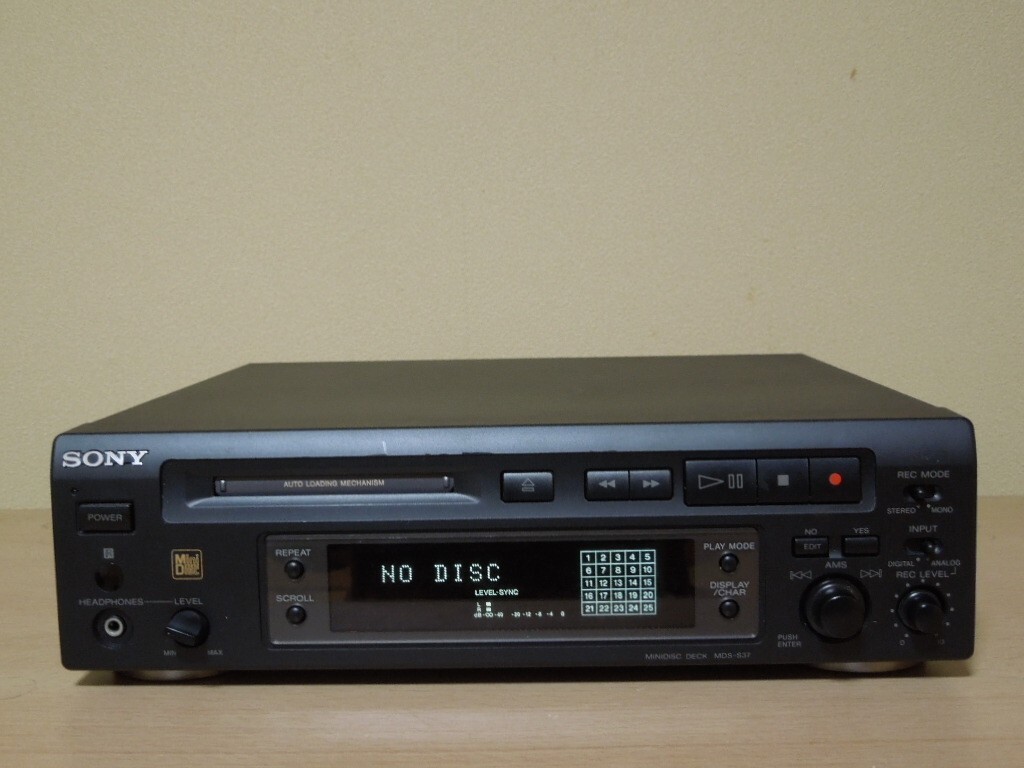 Sony MDS-S37 MD MiniDisc Recorder Deck MD Player MD Recorder Japan | eBay