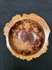 Red Mallee Burl Wood Turned Live Edge Bowl 6" x 5.75" x 2.25"