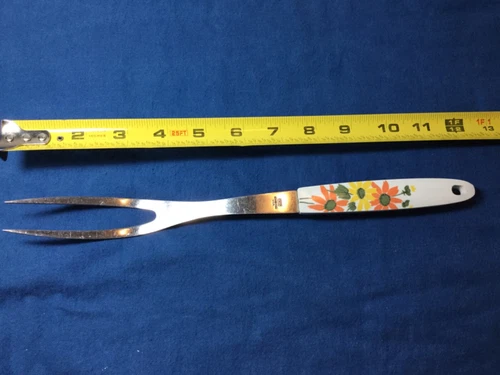 Vintage Ekco serving Fork Country Garden  flowers stainless USA