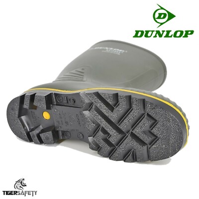 Dunlop Acifort Heavy Duty Calf Height Green S4 SRA Agricultural