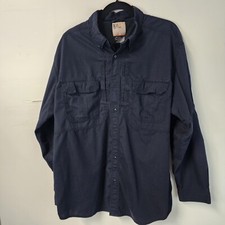 5.11 Tactical TacLite Pro Long Sleeve Shirt Mens XLarge Tall Navy XL Button Up