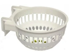 3 Hanging Bird Nest Pans 4" Ventilated Plastic Interior Nest Tray  Canary Finch