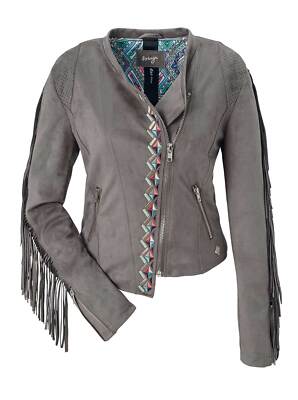 Maze Damen Marken-Lederimitatjacke, taupe