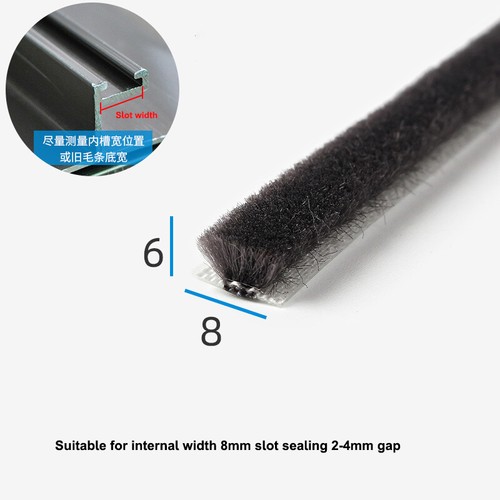 Brush Seal Door Seal Door Window Cabinet Door Brush Seal 8/10/11/13 mm - Picture 11 of 17