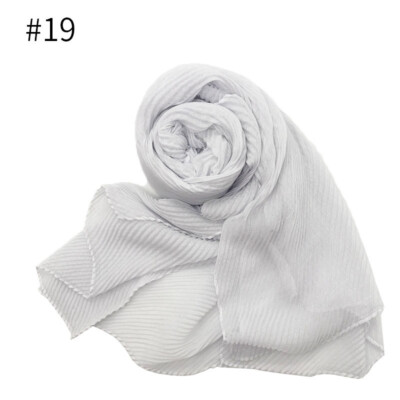Frauen Plissee Schal Falte Muslim Lange Hijab Schals Kopftuch Turban Hijab Soft