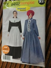 Simplicity 0902 Misses Costumes Sizes 10-20 Pilgrams Uncut