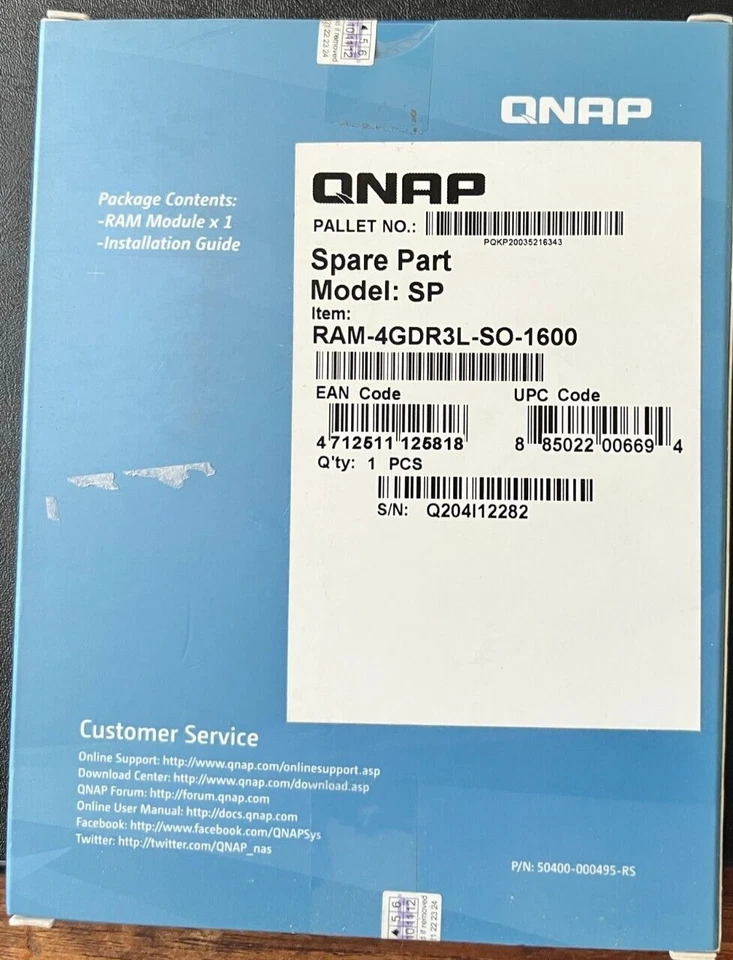 QNAP DDR3L module 4 GB SO-DIMM 204-pin 1600 MHz / PC3L-12800 RAM-4GDR3L-SO-1600 - Image 2 of 2