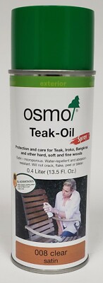 OSMO 008 Exterior Teak Oil Spray Finish Wood Restoration 0.4 Liter NOS Clearance