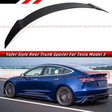 FOR 2017-2023 TESLA MODEL 3 YOFER DESIGN DOWNFORCE GLOSSY BLACK TRUNK SPOILER